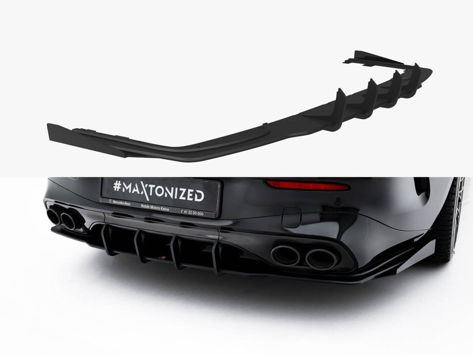 Maxton Design Street PRO Rear Diffuser + Flaps Mercedes-AMG CLE 53 C236 - MECLE23653AMGCNC-RS1B+RSF1G - Image 1