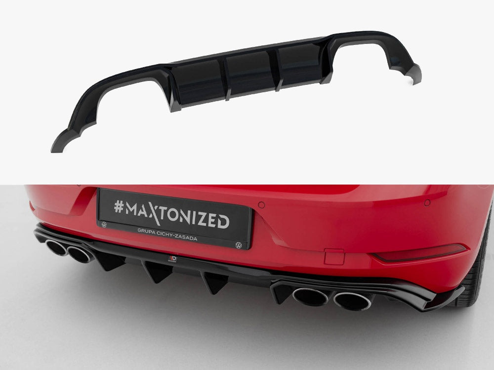 Maxton Design Rear Valance V.3 Volkswagen Golf R Mk7 Facelift - VW-GO-7F-R-RS3G - Image 1