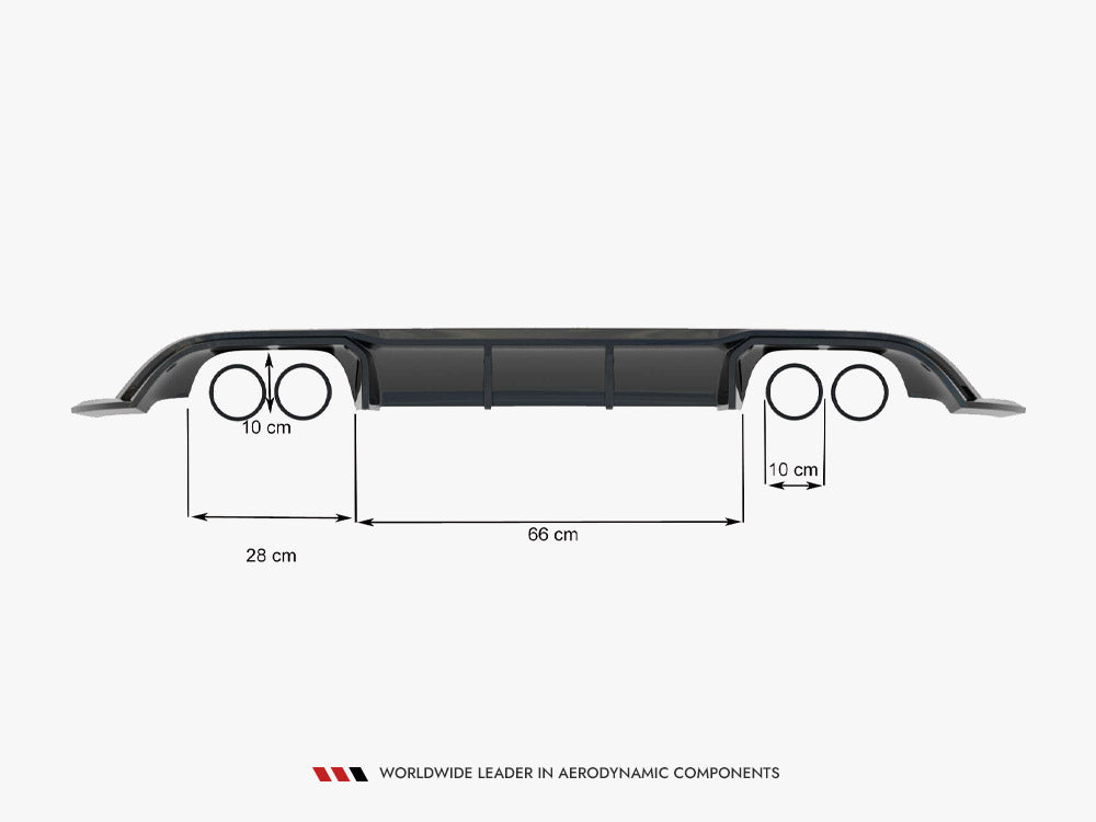 Maxton Design Rear Valance V.3 Volkswagen Golf R Mk7 Facelift - VW-GO-7F-R-RS3G - Image 8