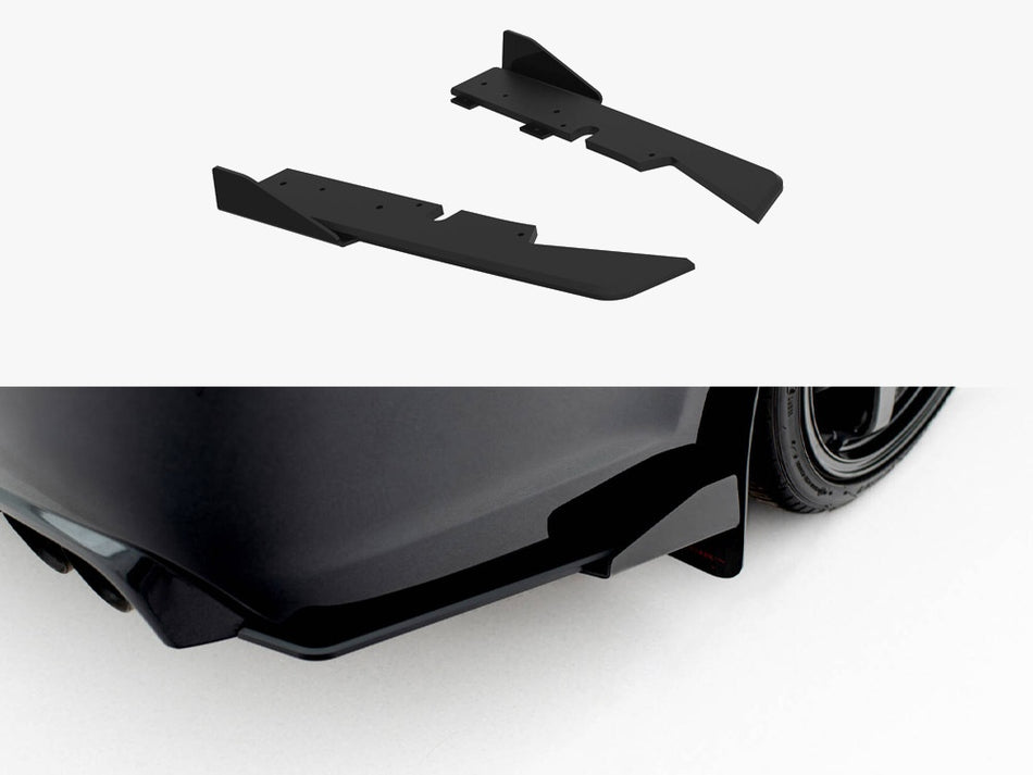 Maxton Design Street PRO Rear Side Splitters + Flaps Subaru Impreza WRX STI Mk3 Facelift - SUIM3FWRXSTICNC-RSD1B+RSF1G - Image 1