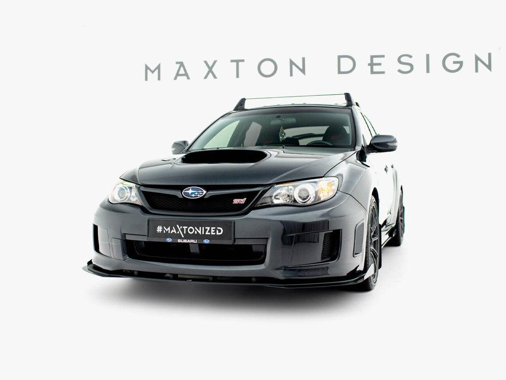 Maxton Design Street PRO Front Splitter + Flaps Subaru Impreza WRX STI Mk3 Facelift - SUIM3FWRXSTICNC-FD1B+FSF1G - Image 2