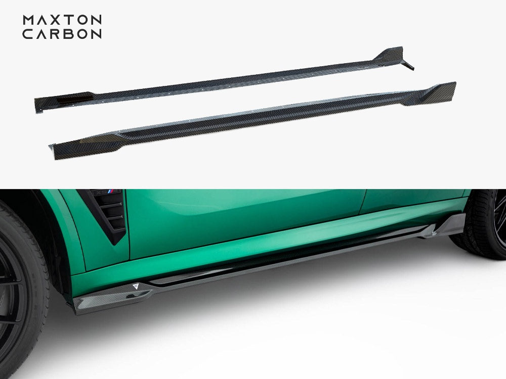 Maxton Design Prepreg Carbon Fiber Side Skirts BMW X5 M F95 Facelift - CF-BM-X5M-F95F-SD1-245-P - Image 1