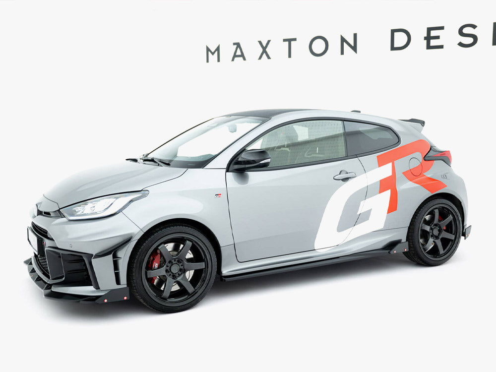 Maxton Design Side Skirts Diffusers + Flaps Toyota GR Yaris Mk4 Facelift - TO-YA-4-GR4-SD1G+SF1B - Image 2