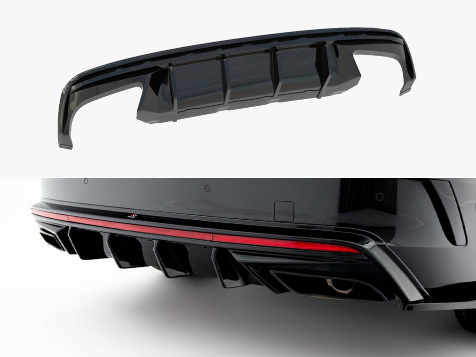 Maxton Design Rear Valance Skoda Octavia RS Liftback / Estate Mk4 Facelift - SK-OC-4-RS-RS1G+RS1RG - Image 1