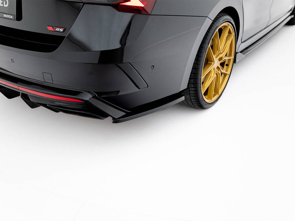 Maxton Design Rear Side Splitters V.3 Skoda Octavia RS Liftback / Estate Mk4 Facelift - SK-OC-4-RS-RSD3G - Image 3