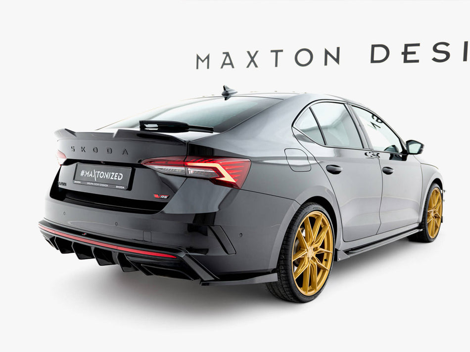 Maxton Design Rear Side Splitters V.4 Skoda Octavia RS Liftback / Estate Mk4 Facelift - SK-OC-4-RS-RSD4G - Image 2