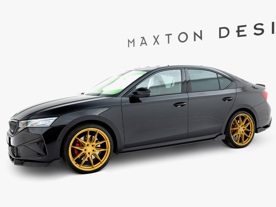 Maxton Design Side Skirts Diffusers V.2 + Flaps Skoda Octavia RS Liftback / Estate Mk4 Facelift - SK-OC-4-RS-SD2G+SF - Image 2