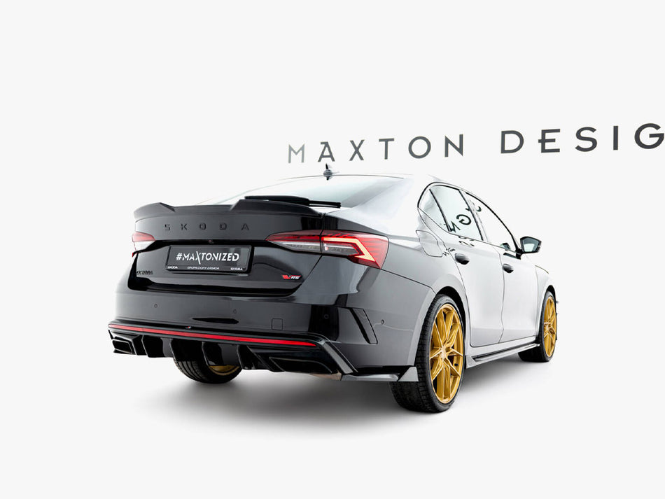 Maxton Design Rear Side Splitters V.8 Skoda Octavia RS Liftback / Estate Mk4 Facelift - SK-OC-4F-RS-RSD4G - Image 2