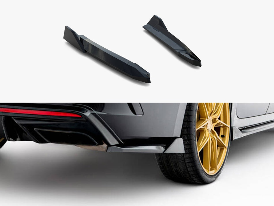 Maxton Design Rear Side Splitters V.8 Skoda Octavia RS Liftback / Estate Mk4 Facelift - SK-OC-4F-RS-RSD4G - Image 1