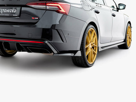 Rear Side Splitters V.8 Skoda Octavia RS Liftback / Estate Mk4 Facelift