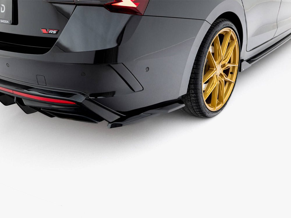Maxton Design Rear Side Splitters V.7 Skoda Octavia RS Liftback / Estate Mk4 Facelift - SK-OC-4F-RS-RSD3G - Image 3