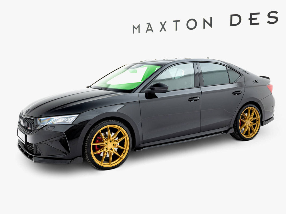 Maxton Design Side Skirts Diffusers V.2 Skoda Octavia RS Liftback / Estate Mk 4 Facelift - SK-OC-4F-RS-SD2G - Image 2
