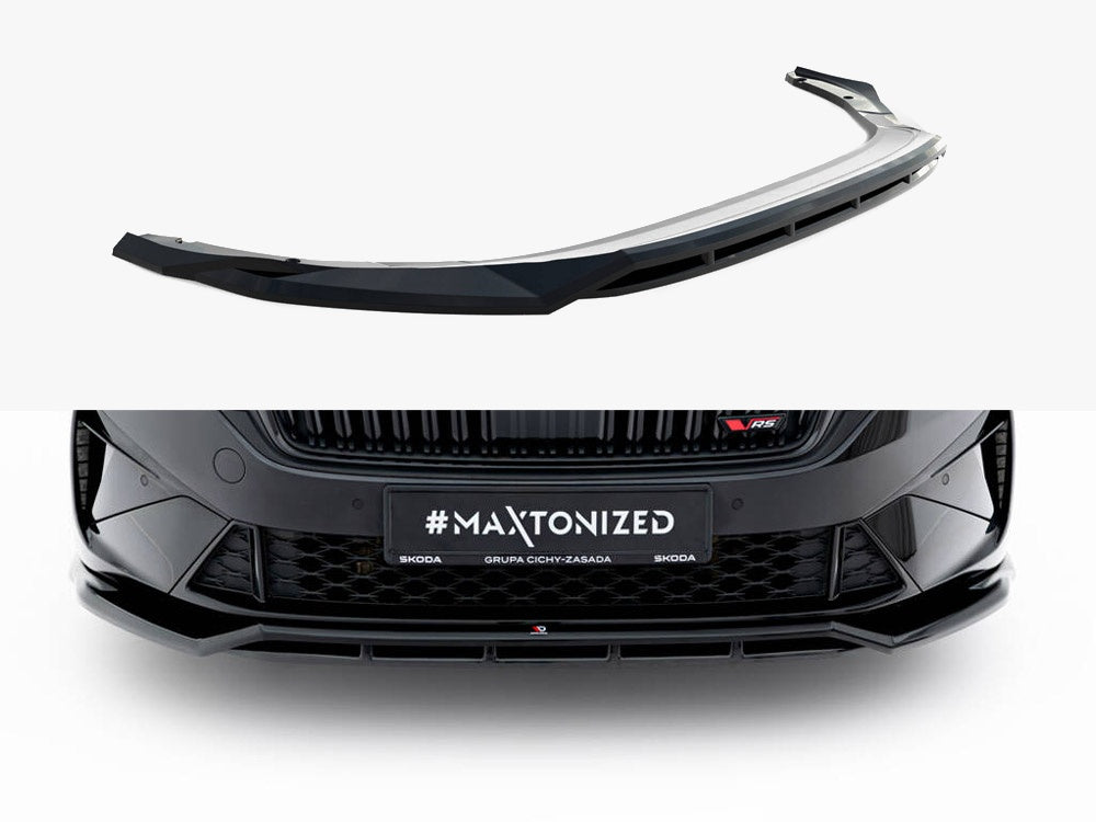 Maxton Design Front Splitter V.1 Skoda Octavia RS Liftback / Estate Mk4 Facelift - SK-OC-4F-RS-FD1G+FD1RG - Image 1