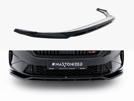 Maxton Design Front Splitter V.1 Skoda Octavia RS Liftback / Estate Mk4 Facelift - SK-OC-4F-RS-FD1G+FD1RG - Image 1