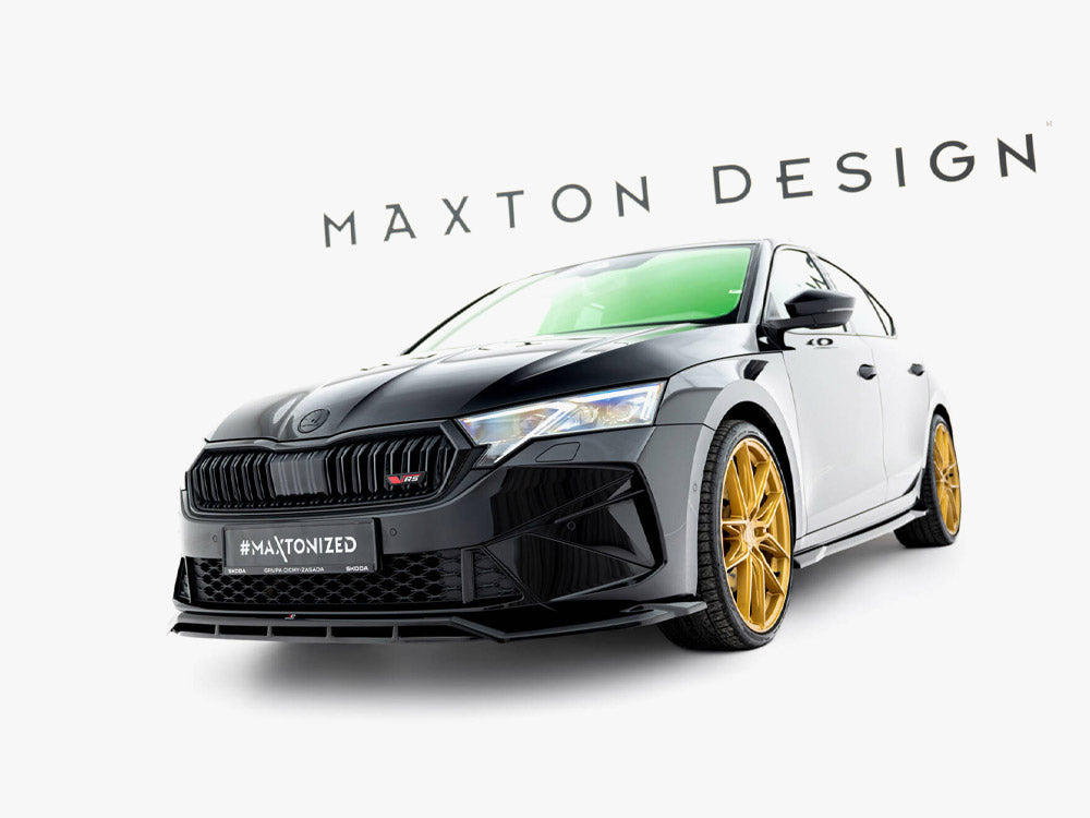 Maxton Design Front Splitter V.1 Skoda Octavia RS Liftback / Estate Mk4 Facelift - SK-OC-4F-RS-FD1G+FD1RG - Image 3