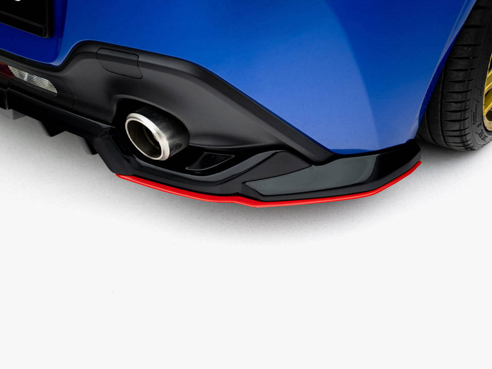 Maxton Design Central Rear Splitter (Vertical Bars) V.2 Subaru BRZ Mk2 - TO-GR86-1-RD2G+RD5G+RD2RRED - Image 4