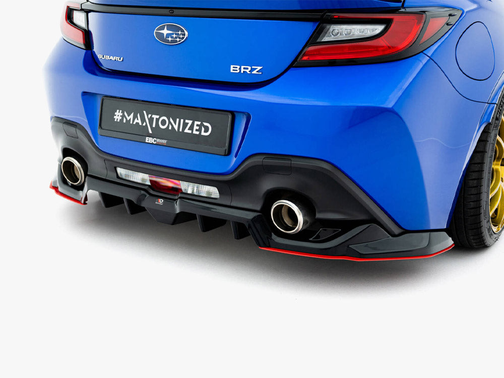 Maxton Design Central Rear Splitter (Vertical Bars) V.2 Subaru BRZ Mk2 - TO-GR86-1-RD2G+RD5G+RD2RRED - Image 3