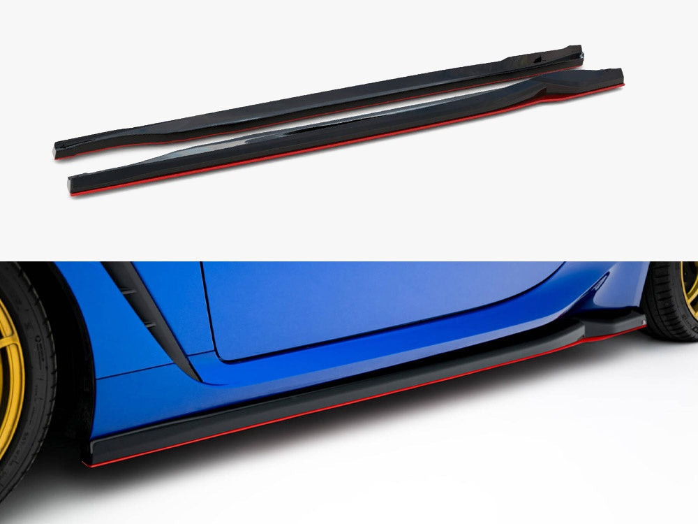 Maxton Design Side Skirts Diffusers V.2 Subaru BRZ Mk2 - TO-GR86-1-SD2G+SD2RRED - Image 1