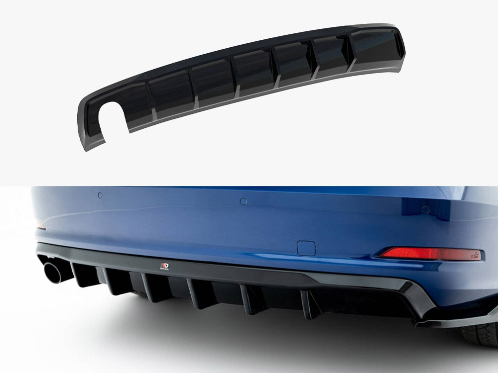 Rear Valance Audi A3 Sedan 8V (Version with single exhaust tips on one side)