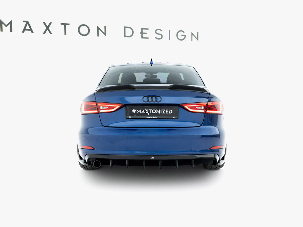 Maxton Design Rear Valance Audi A3 Sedan 8V (Version with single exhaust tips on one side) - AU-A3-3-S-RS1GO_ - Image 3