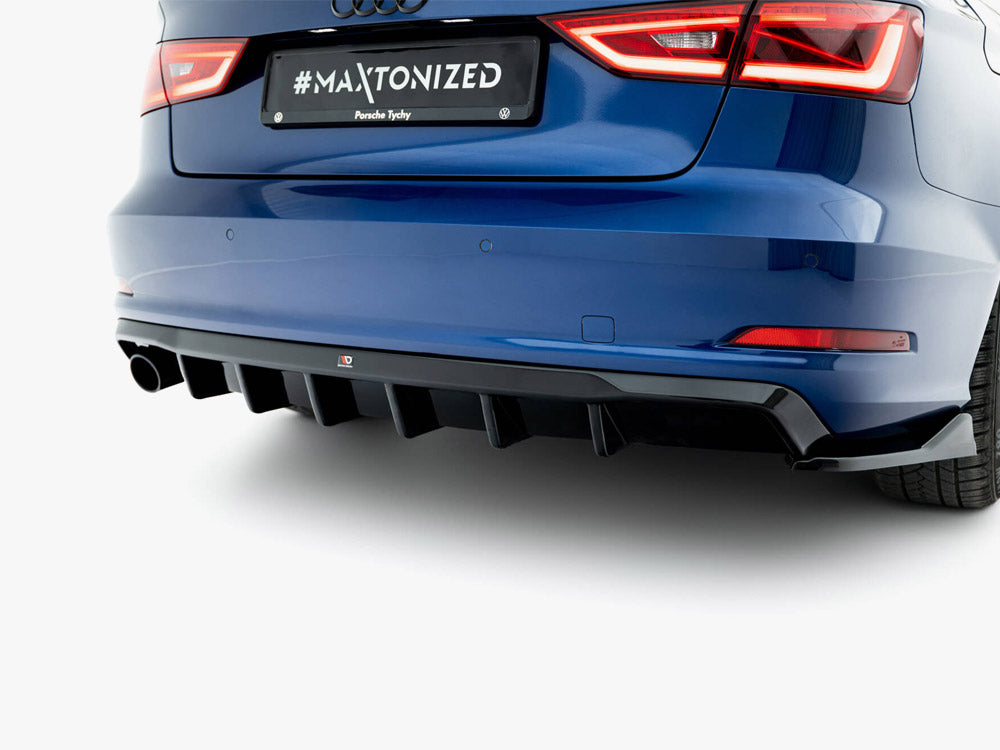 Maxton Design Rear Valance Audi A3 Sedan 8V (Version with single exhaust tips on one side) - AU-A3-3-S-RS1GO_ - Image 4