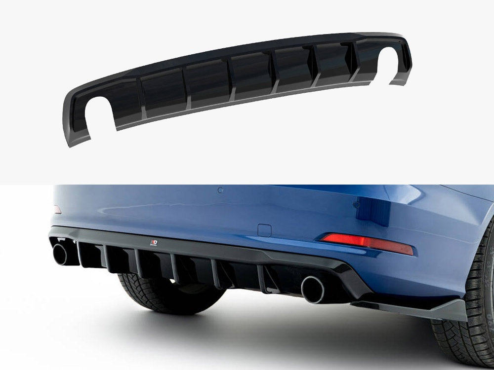Rear Valance Audi A3 Sedan 8V (Version with single exhaust tips on both sides)