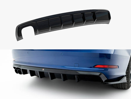 Rear Valance Audi A3 Sedan 8V (Version with dual exhaust tips on one side)