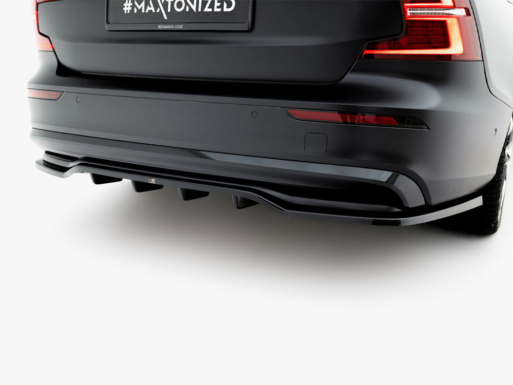 Maxton Design Rear Splitter (Vertical Bars) Volvo S60 / V60 R-Design Mk3 Facelift - VO-S60-3F-RDESIGN-RD1G+RD2G - Image 3