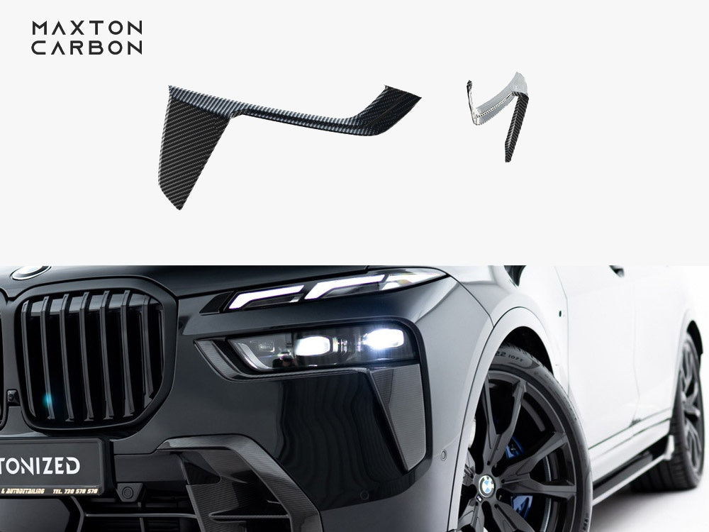Maxton Design Prepreg Carbon Front Bumper Air Intakes BMW X7 M-Pack G07 Facelift - CF-BM-X7-07F-MPACK-FBB1-245-P - Image 1