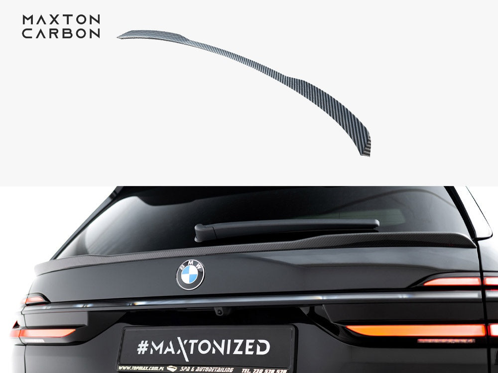 Maxton Design Prepreg Carbon Fiber Tailgate Spoiler (Lower) BMW X7 M-Pack G07 Facelift - CF-BM-X7-07F-MPACK-H2-245-P - Image 1
