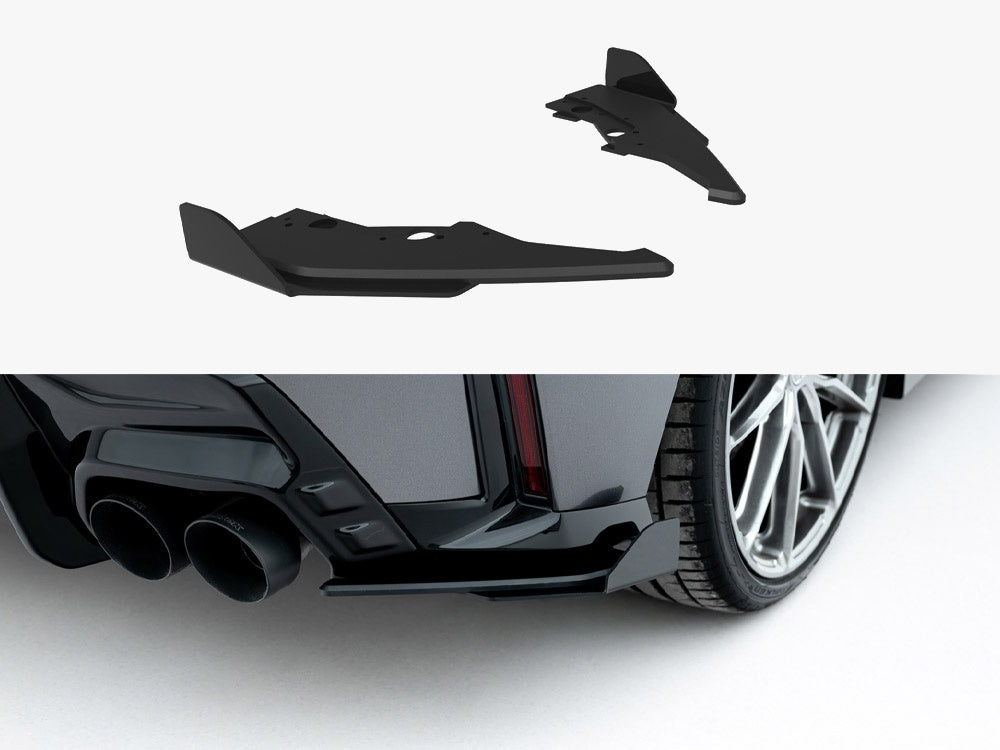 Maxton Design Street PRO Rear Side Splitters V.2 + Flaps BMW M135i F70 - BM170MCNC-RSD2B+RSF2G - Image 1