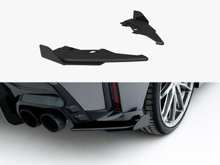 Maxton Design Street PRO Rear Side Splitters V.2 + Flaps BMW M135i F70 - BM170MCNC-RSD2B+RSF2G - Image 1