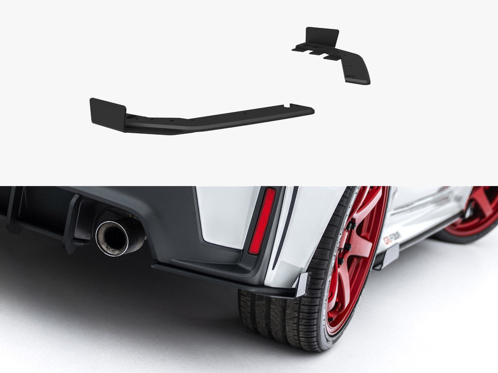 Maxton Design Street PRO Rear Side Splitters + Flaps Toyota GR Corolla Mk12 - TOCO12GR4CNC-RSD1B+RSF1G - Image 1