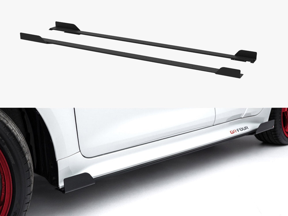 Maxton Design Street PRO Side Skirts Diffusers + Flaps Toyota GR Corolla Mk12 - TOCO12GR4CNC-SD1B+SF1G - Image 1