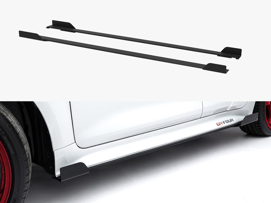 Maxton Design Street PRO Side Skirts Diffusers + Flaps Toyota GR Corolla Mk12 - TOCO12GR4CNC-SD1B+SF1G - Image 1