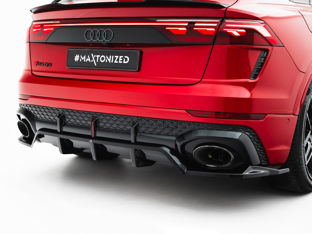 Maxton Design Rear Splitter (Vertical Bars) Audi RSQ8 Mk1 Facelift - AU-RSQ8-1F-RD1G+RD2G - Image 5