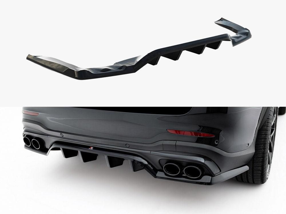 Maxton Design Rear Splitter (Vertical Bars) Mercedes-AMG GLC 43 SUV X253 Facelift - ME-GLC-X253F-43-RD1G+RD2G - Image 1