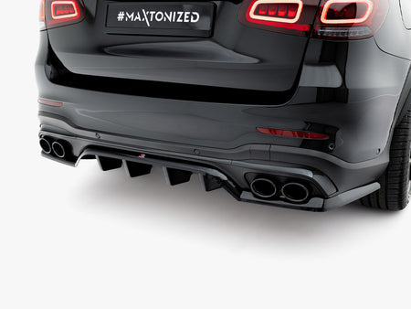Maxton Design Rear Splitter (Vertical Bars) Mercedes-AMG GLC 43 SUV X253 Facelift - ME-GLC-X253F-43-RD1G+RD2G - Image 3