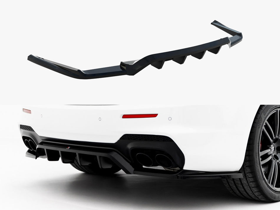 Maxton Design Rear Splitter (Vertical Bars) Maserati Ghibli Modena Mk3 Facelift - MA-GH-1F-MO-RD1G+RD2G - Image 1