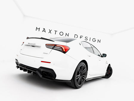 Maxton Design Rear Splitter (Vertical Bars) Maserati Ghibli Modena Mk3 Facelift - MA-GH-1F-MO-RD1G+RD2G - Image 2