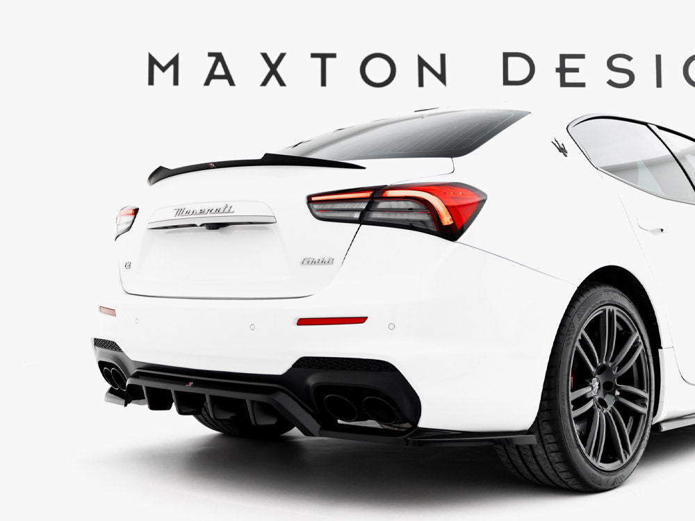Maxton Design Rear Splitter (Vertical Bars) Maserati Ghibli Modena Mk3 Facelift - MA-GH-1F-MO-RD1G+RD2G - Image 3