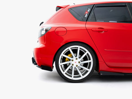 Street PRO Rear Side Splitters + Flaps Mazda 3 MPS Mk1 EU Version