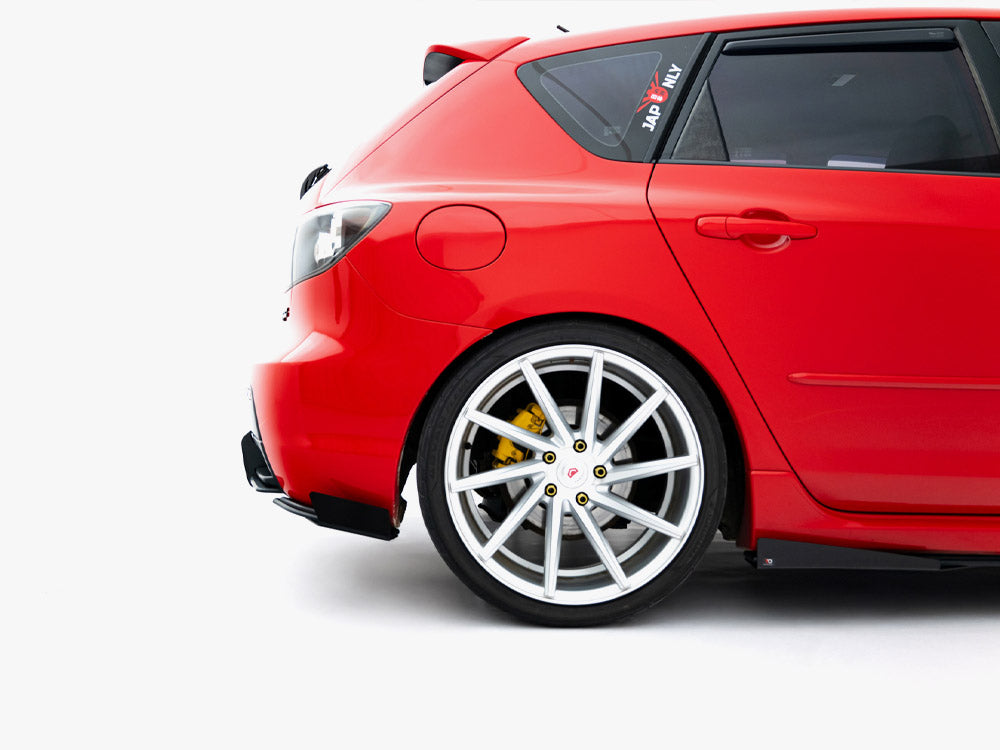 Maxton Design Street PRO Rear Side Splitters + Flaps Mazda 3 MPS Mk1 EU Version - MA3MPS1CNC-RSD2B+RSF2G - Image 4