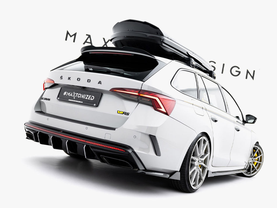 Maxton Design Rear Side Splitters V.8 Skoda Octavia RS Liftback / Estate Mk4 - SK-OC-4F-RS-RSD4G - Image 2