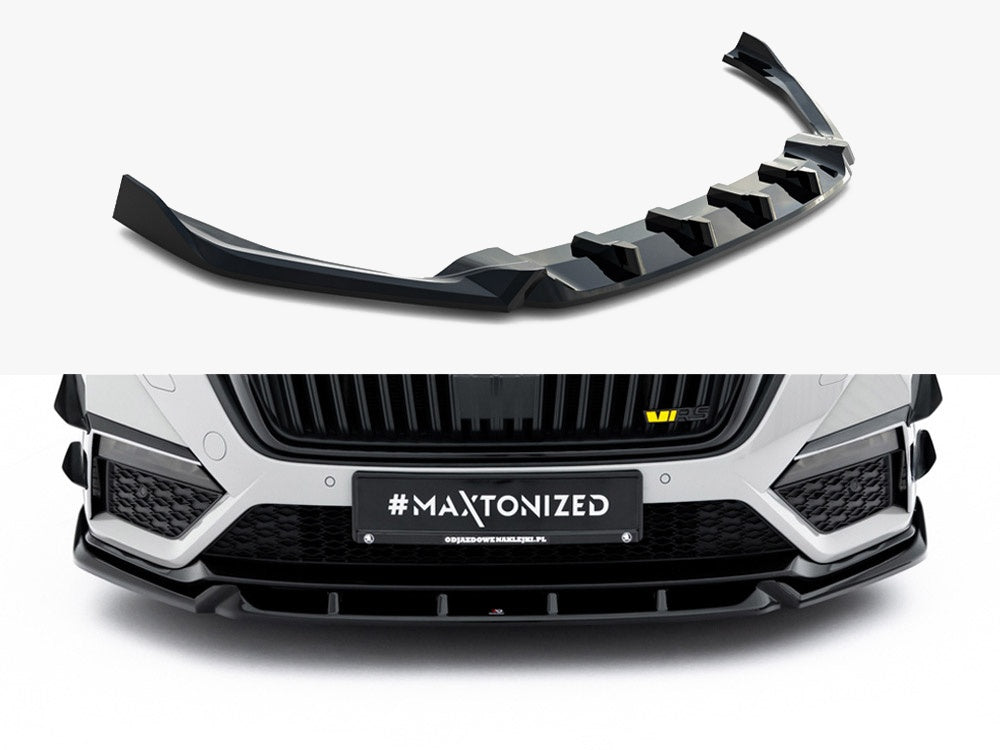 Maxton Design Front Splitter V.5 Skoda Octavia RS Mk4 - SK-OC-4-RS-FD5G - Image 1