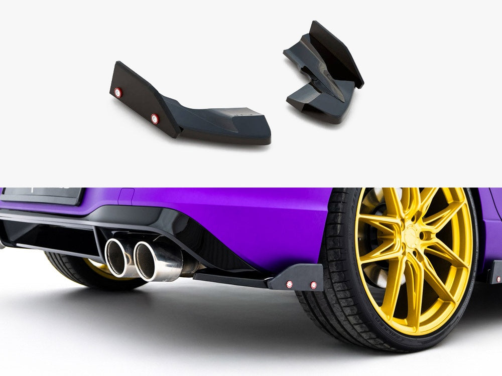 Maxton Design Rear Side Splitters V.2 + Flaps Volkswagen Golf R Mk8 Facelift - VW-GO-8-R-RSD2G+RSF - Image 1