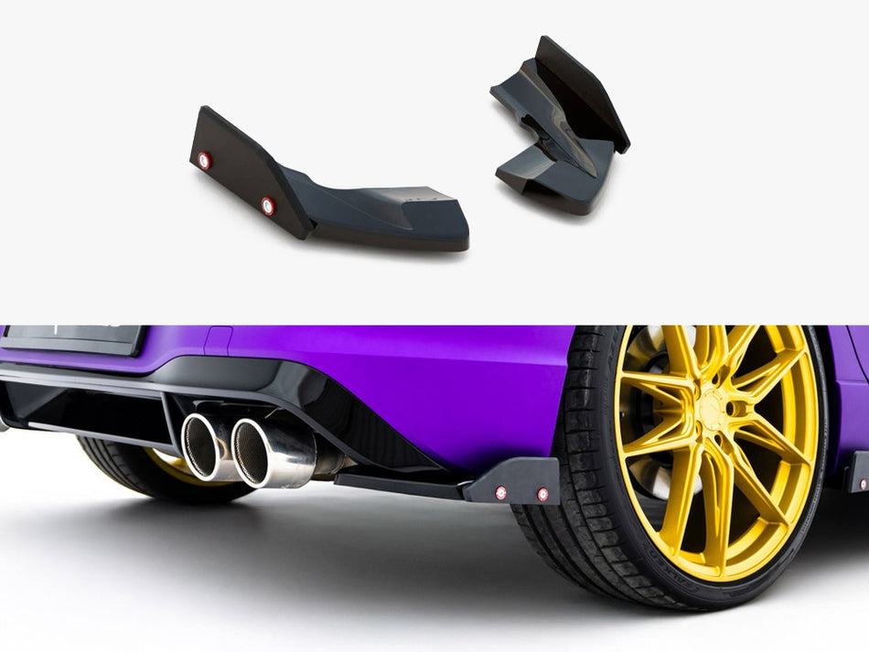 Maxton Design Rear Side Splitters V.2 + Flaps Volkswagen Golf R Mk8 Facelift - VW-GO-8-R-RSD2G+RSF - Image 1