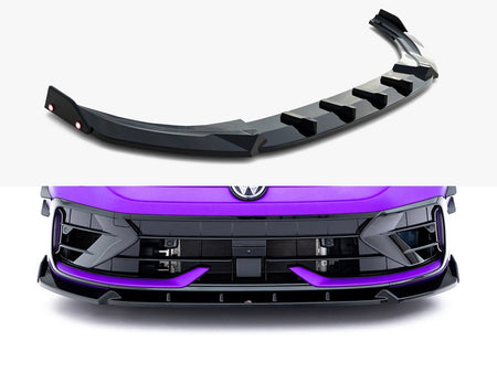 Maxton Design Front Splitter V.3 + Flaps Volkswagen Golf R Mk8 Facelift - VW-GO-8F-R-FD3G+FSF1B - Image 1