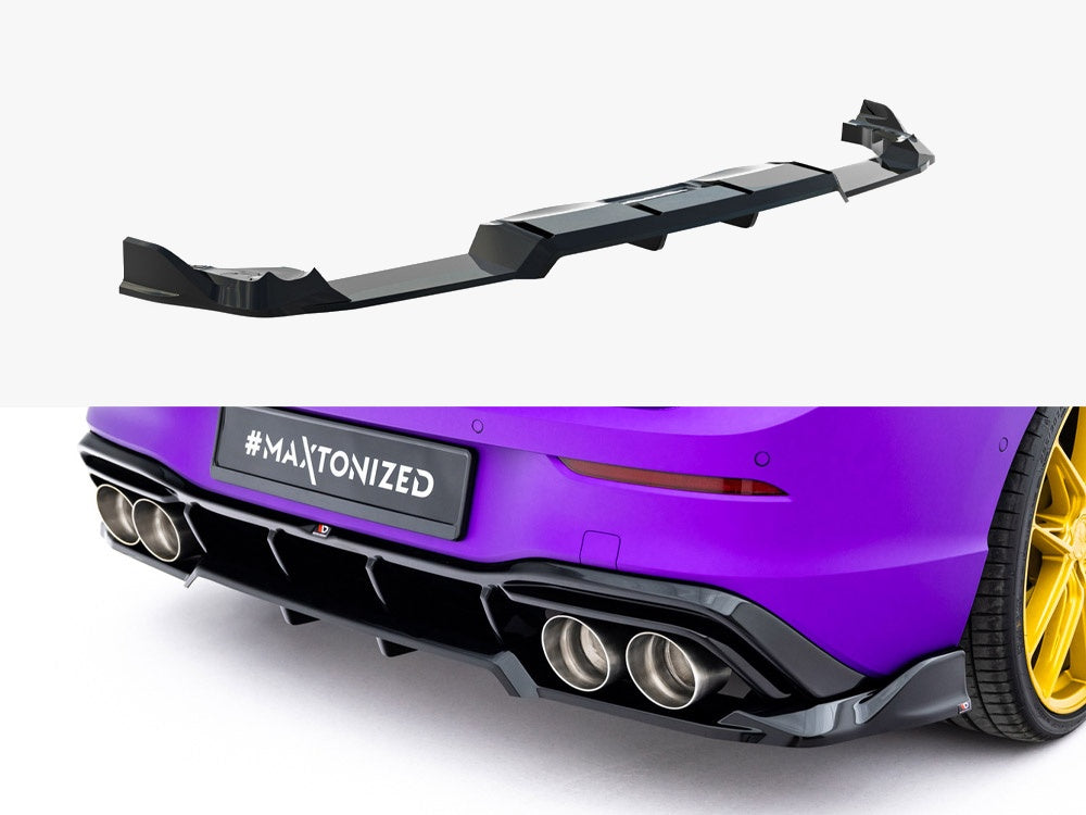 Maxton Design Rear Splitter (Vertical Bars) V.1 Volkswagen Golf R Mk8 / Mk8 Facelift - VW-GO-8F-R-RD1G+RD2G - Image 1