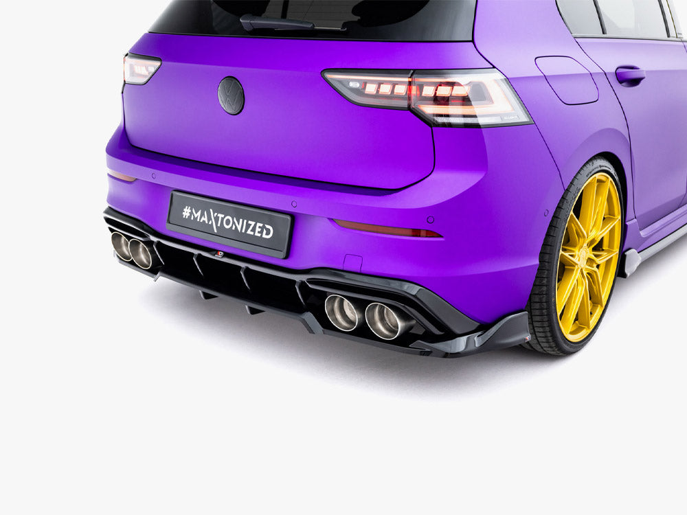 Maxton Design Rear Splitter (Vertical Bars) V.1 Volkswagen Golf R Mk8 / Mk8 Facelift - VW-GO-8F-R-RD1G+RD2G - Image 4